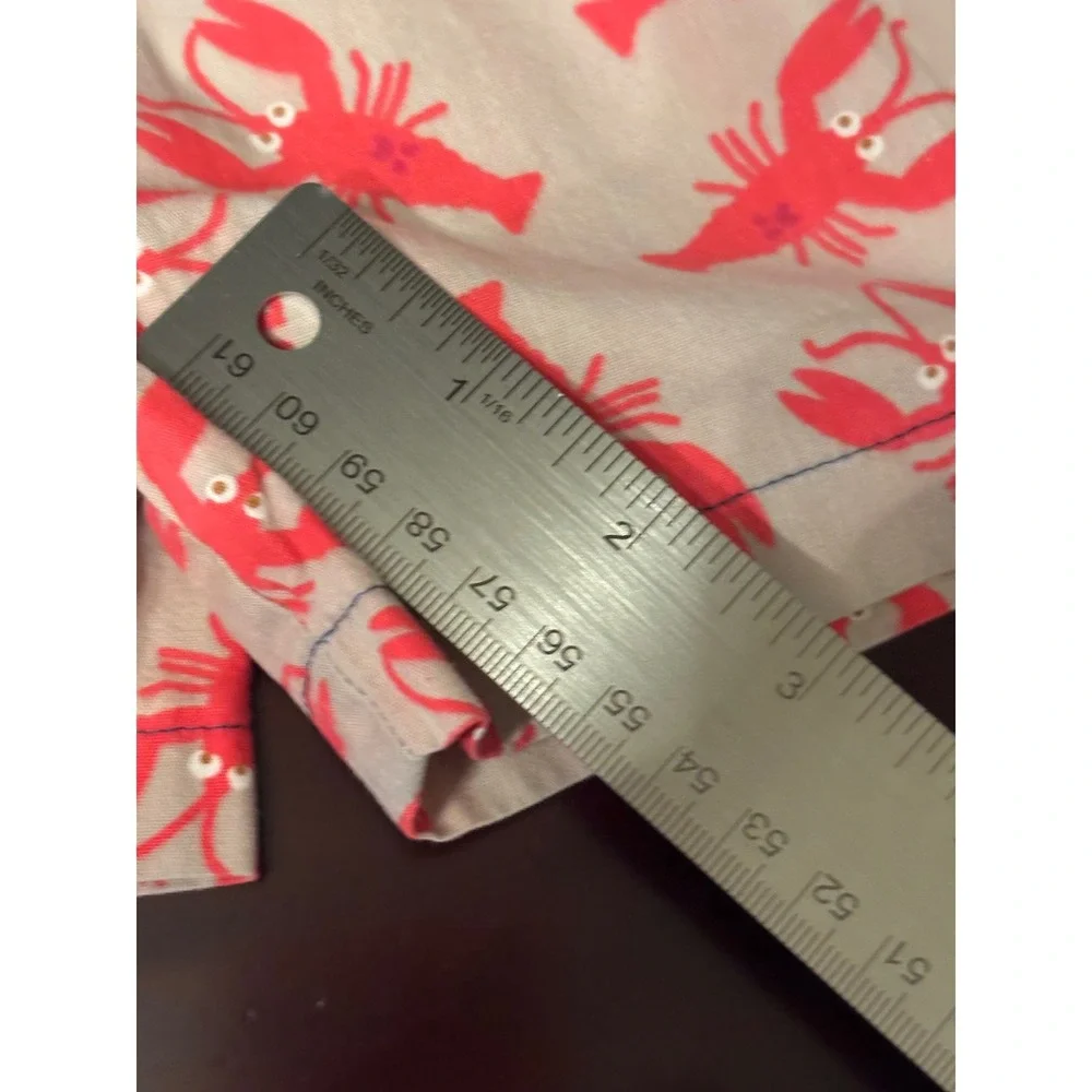 Southern Sunshine Kids Lobster Print Cotton Shorts Tan Red Size 3T Made in USA - Picture 8 of 8